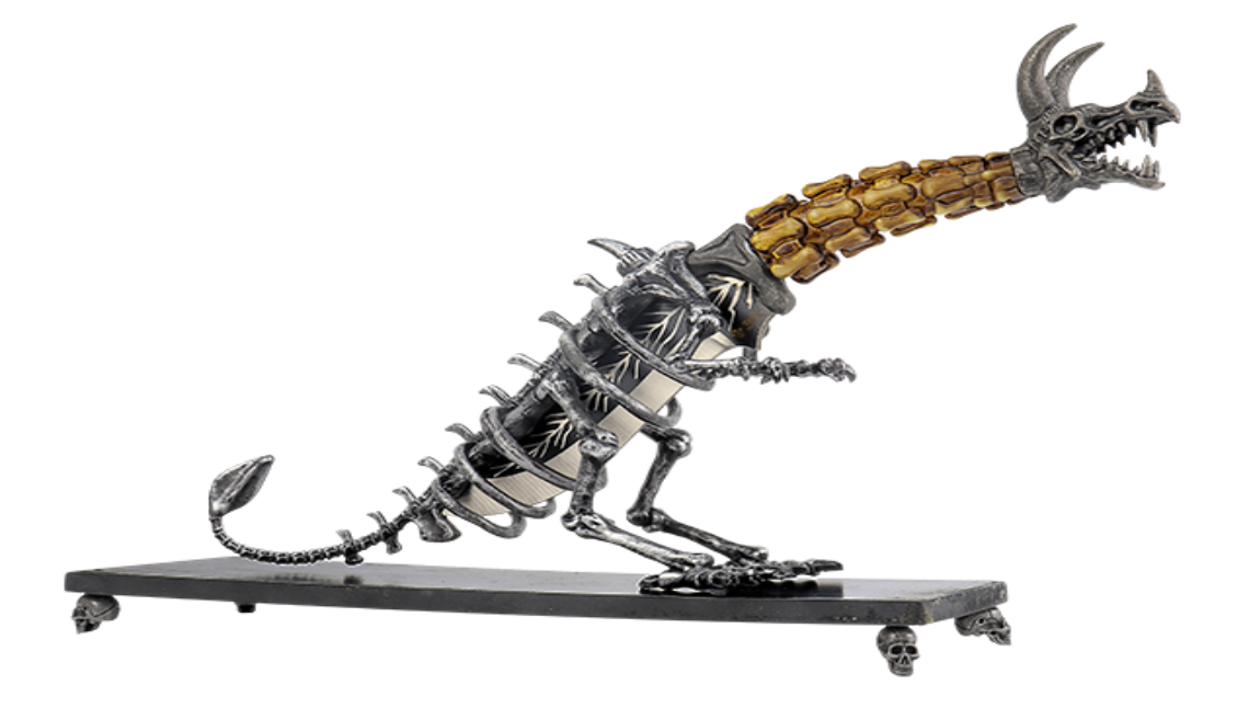 Cuchillo esqueleto dinosaurio