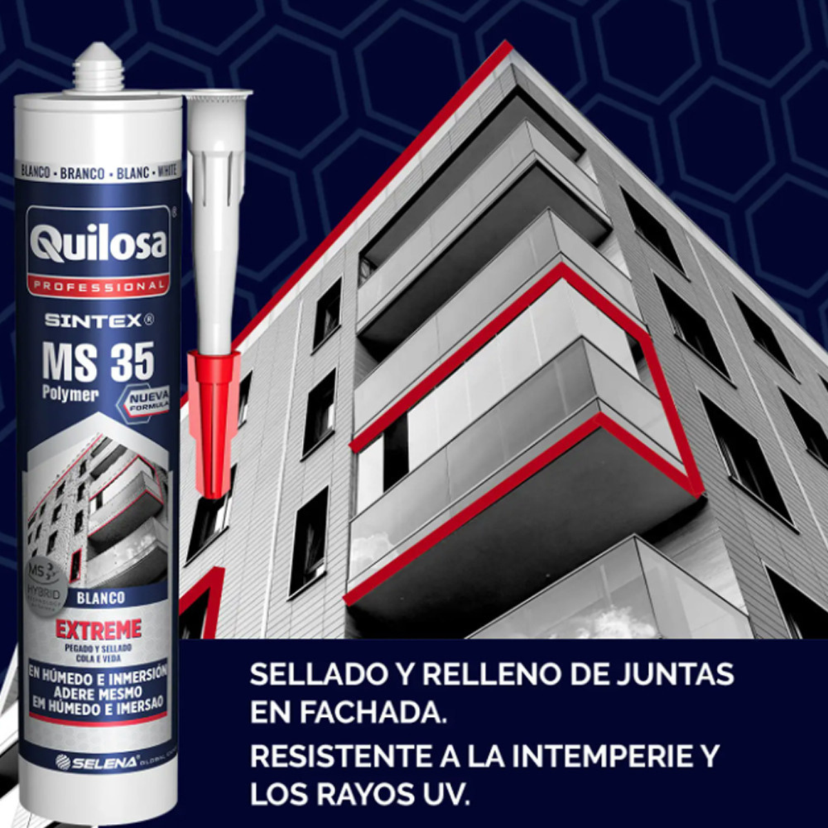 Polímero MS 35 Extreme 300 ml – Blanco y Gris