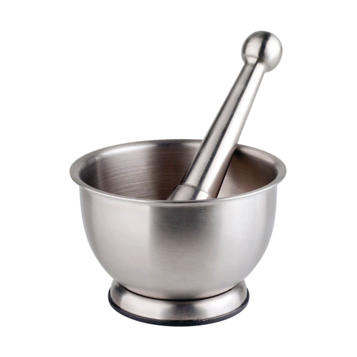 Mortero inoxidable con mano – 13 cm