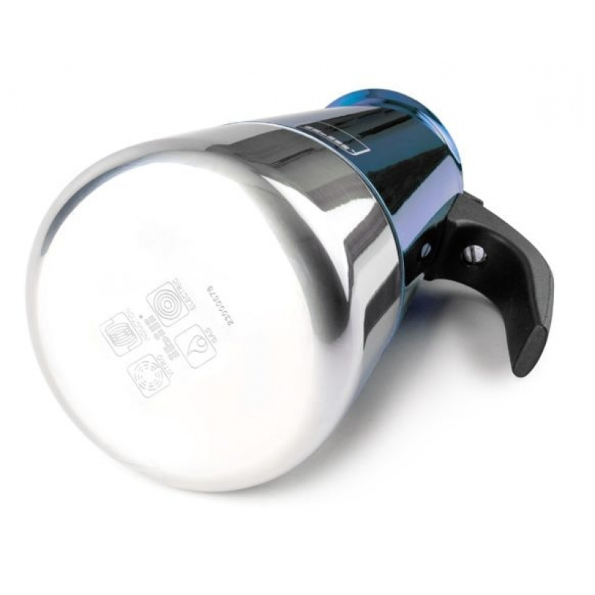Cafetera italiana inox para inducción azul