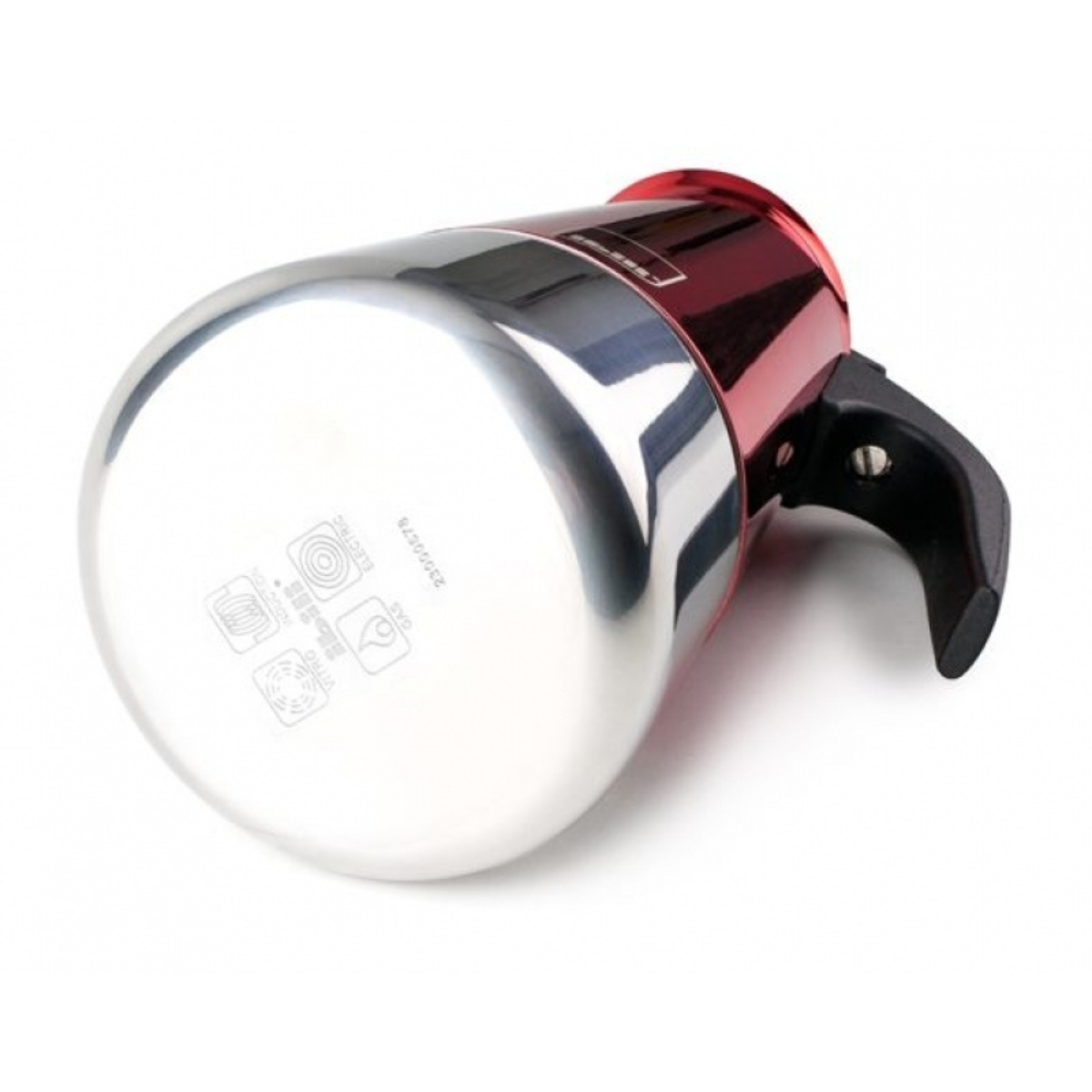 Cafetera italiana inox para inducción roja