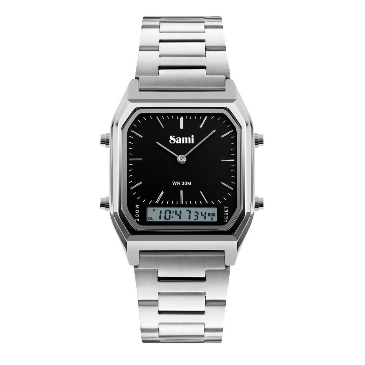 Reloj Sami Vintage rectangular doble hora WR30M