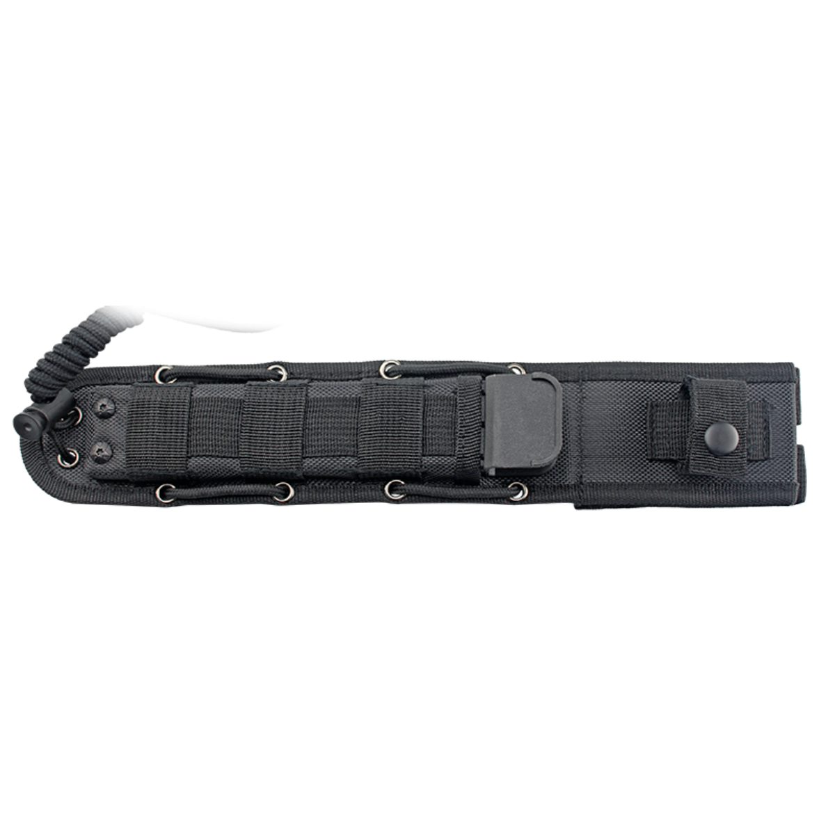 Cuchillo Táctico Goma Negra – Hoja 15 cm – Profesional