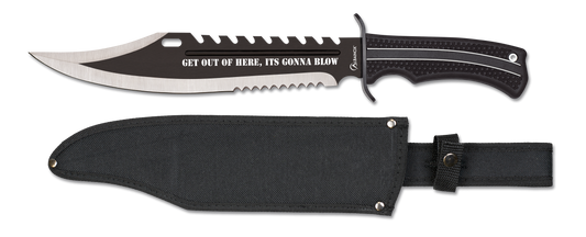 cuchillo negro puño goma