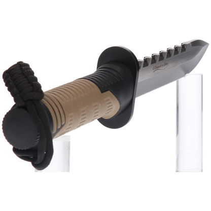 Cuchillo Táctico Survival Goma Negra/Coyote – Hoja 20 cm – Profesional