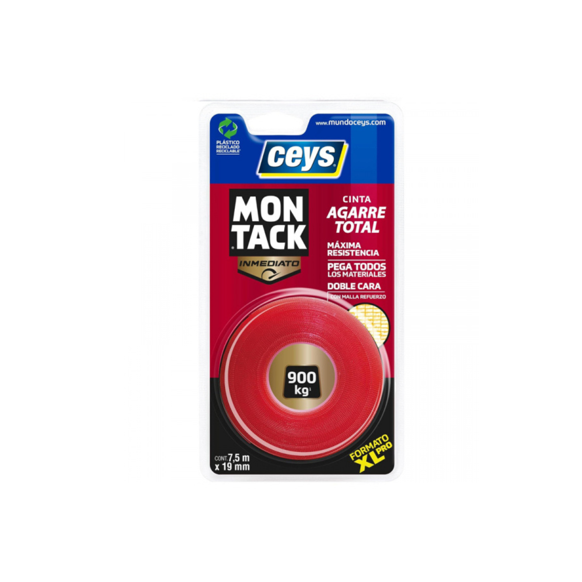 Cinta doble cara Montack – 19 mm x 2,5 m