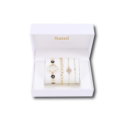 Set Sami mujer reloj flor + 3 pulseras