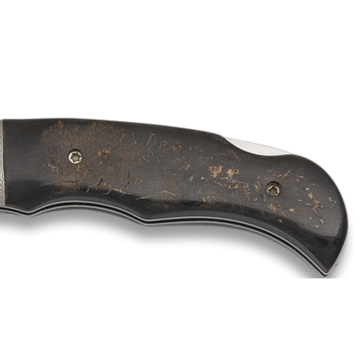 Navaja damasco asta de buey – hoja 7,7 cm – colección premium