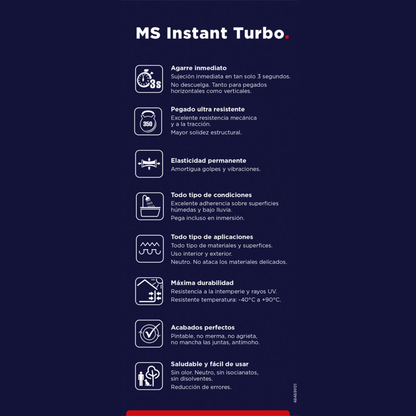 Polímero MS Instant Turbo 3 Seg 280 ml