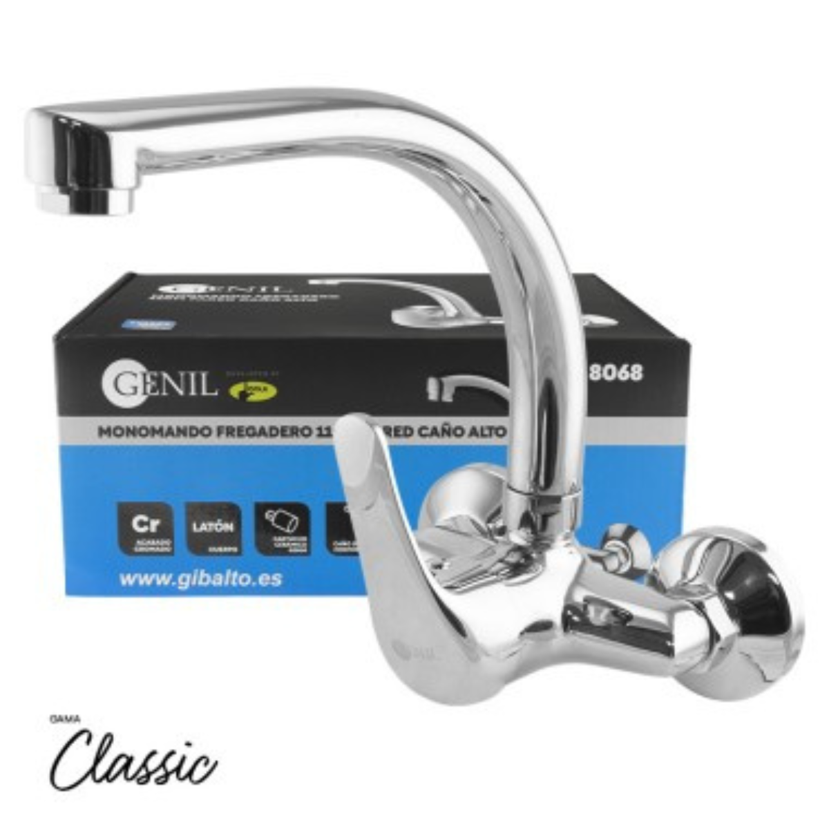 Monomando fregadero caño cisne Classic