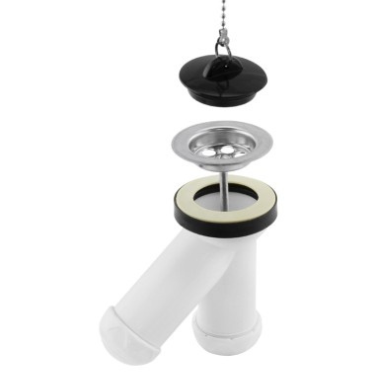 Sifón en Y compacto con válvula para lavabo-bidé – Ø40 mm
