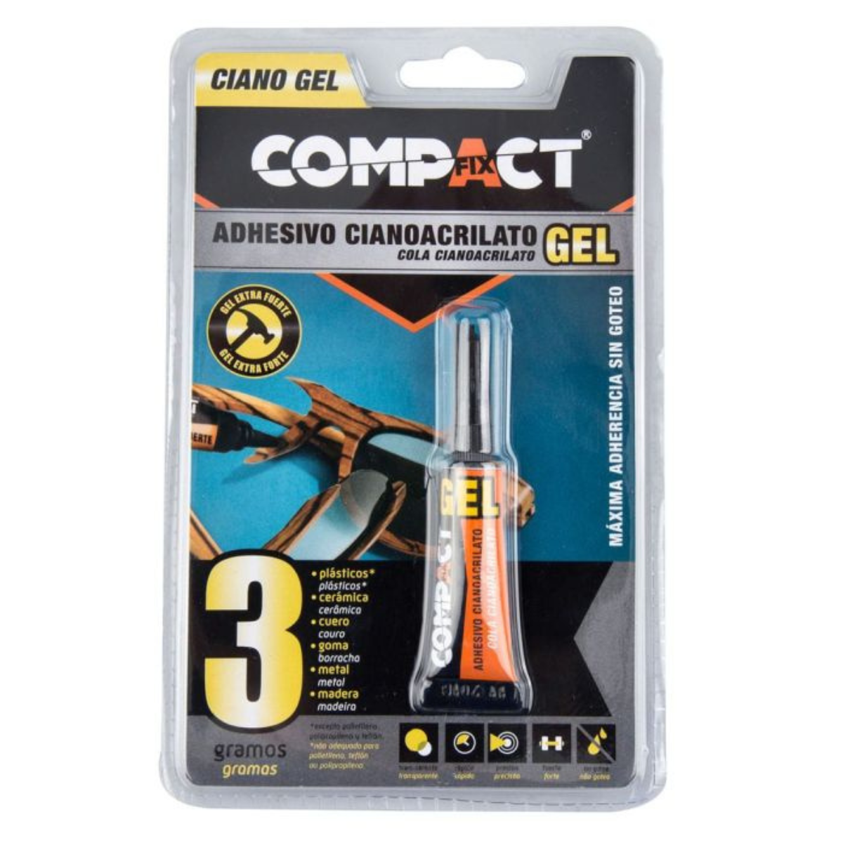 Adhesivo cianoacrilato gel Compact - 3 y 5 g