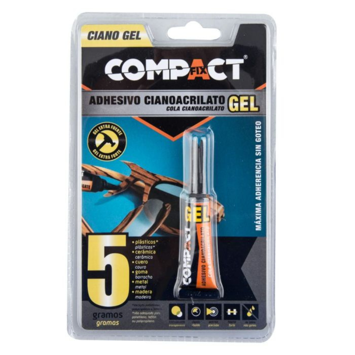 Adhesivo cianoacrilato gel Compact - 3 y 5 g