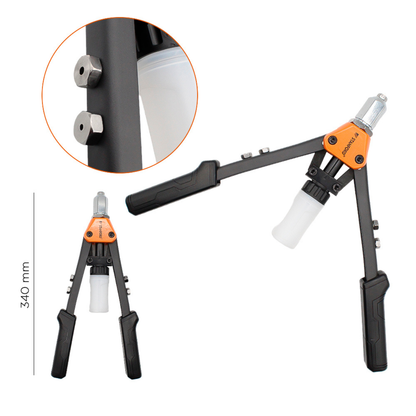 Remachadora 2 manos 34 cm – 5 bocas