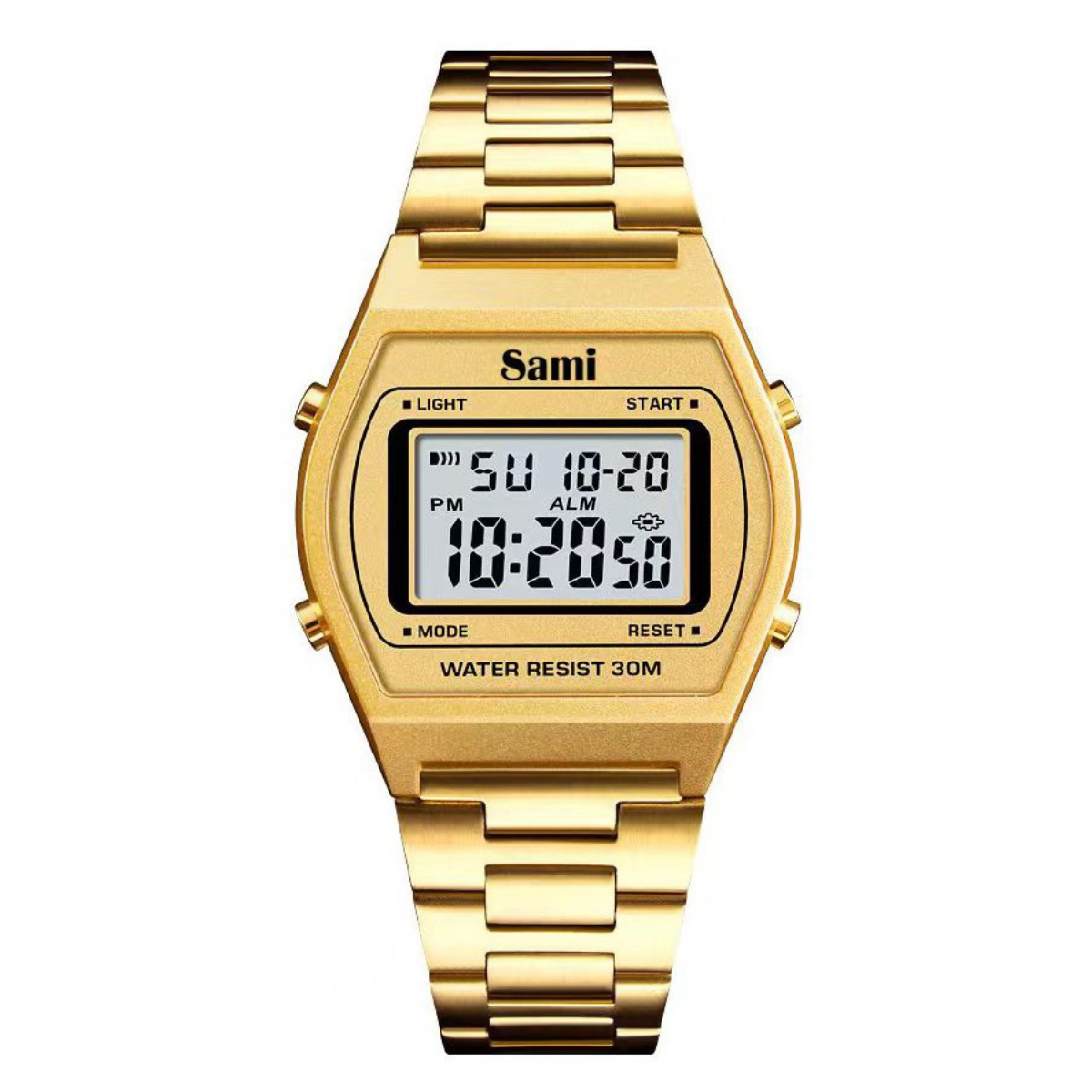 Reloj Sami Vintage LCD acero WR30M