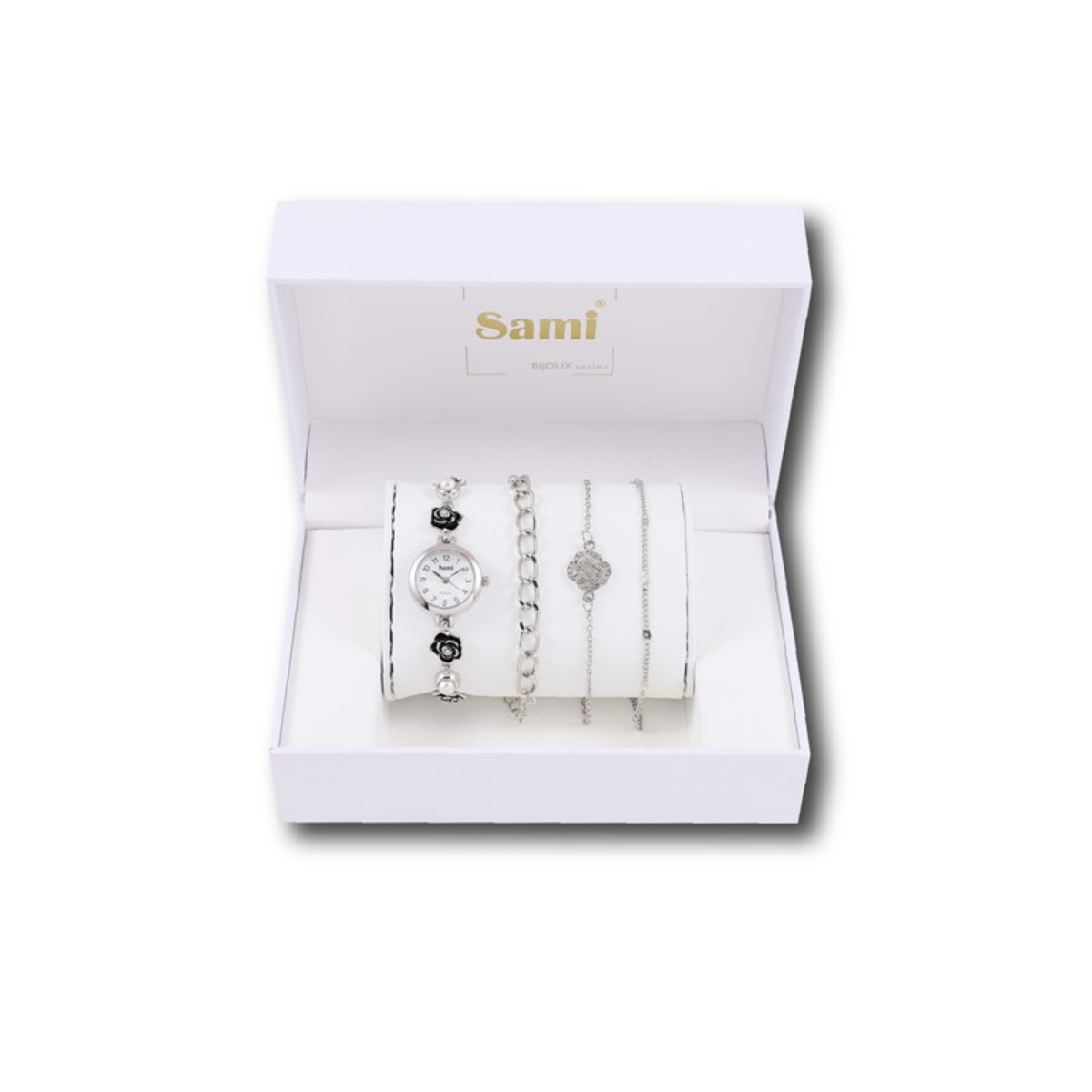Set Sami mujer reloj flor + 3 pulseras