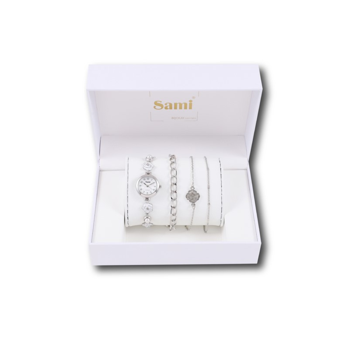 Set Sami mujer reloj flor + 3 pulseras