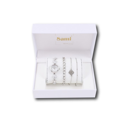 Set Sami mujer reloj flor + 3 pulseras