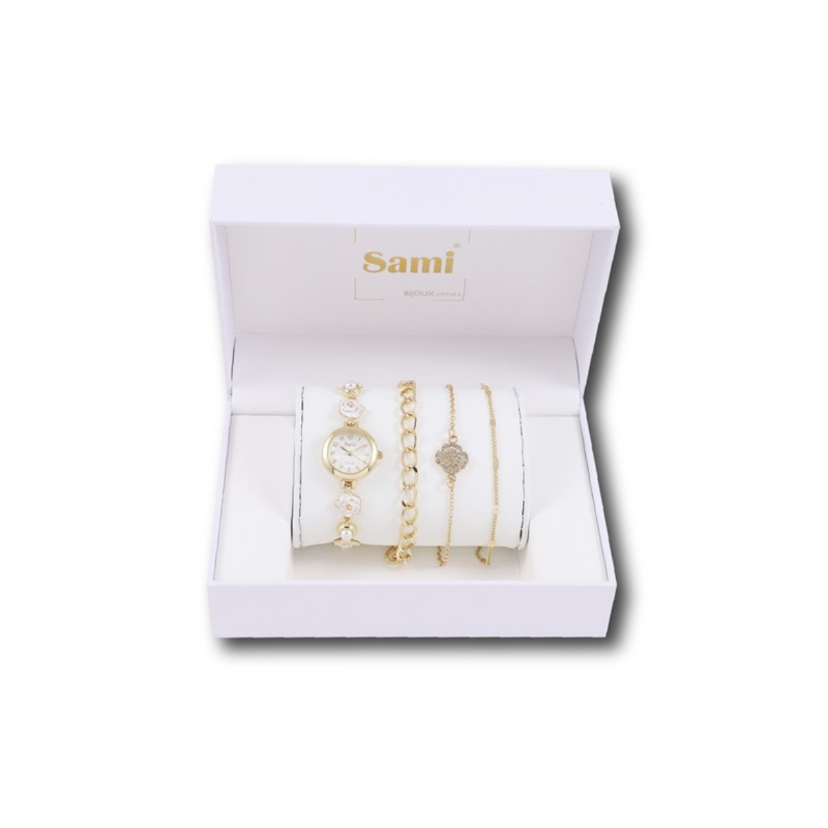 Set Sami mujer reloj flor + 3 pulseras
