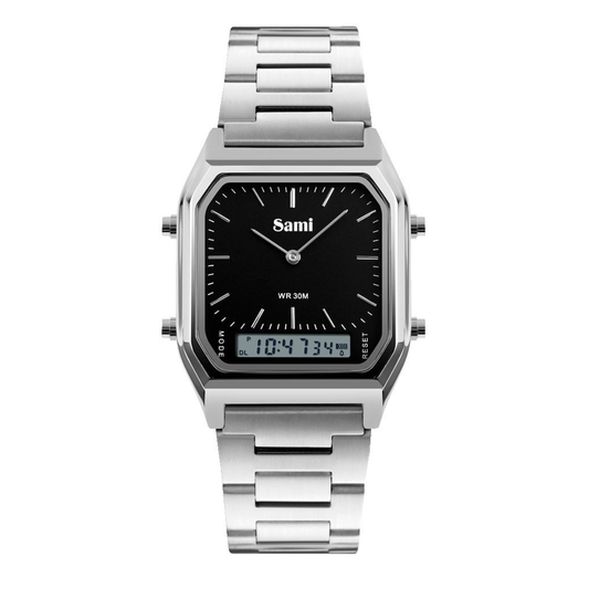 Reloj Sami Vintage rectangular doble hora WR30M