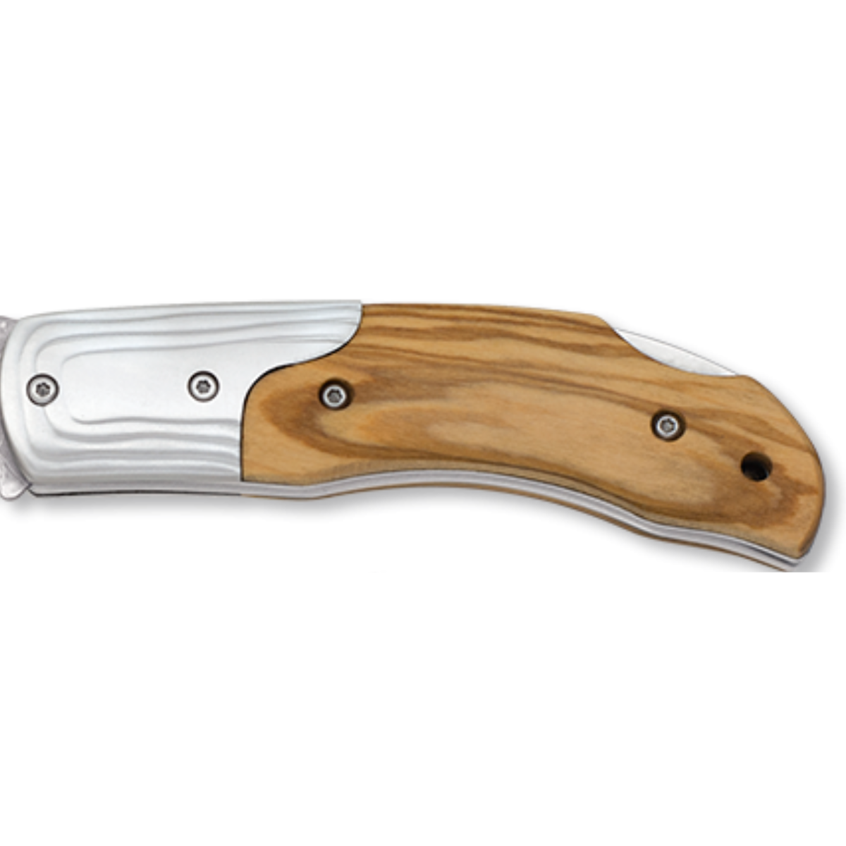 Navaja damasco olivo – hoja 7,9 cm – colección premium
