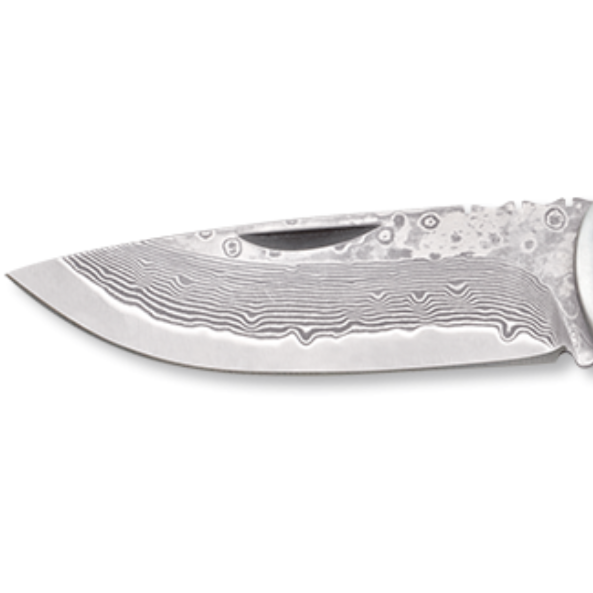 Navaja damasco olivo – hoja 7,9 cm – colección premium