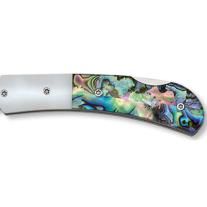Navaja damasco nácar bicolor – hoja 6,5 cm – colección premium