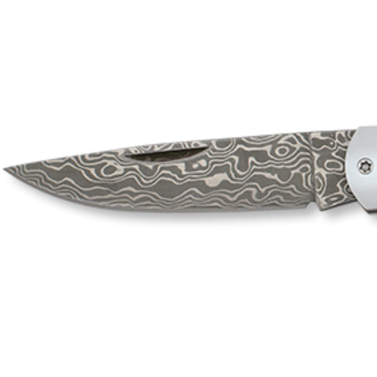 Navaja damasco nácar bicolor – hoja 6,5 cm – colección premium