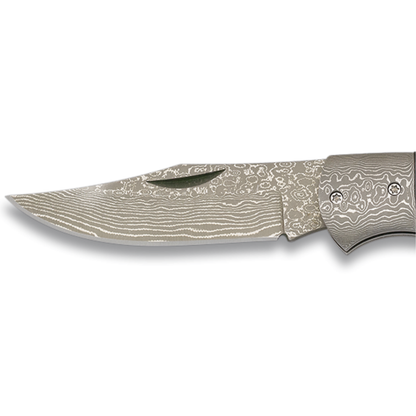 Navaja damasco asta de buey – hoja 7,7 cm – colección premium