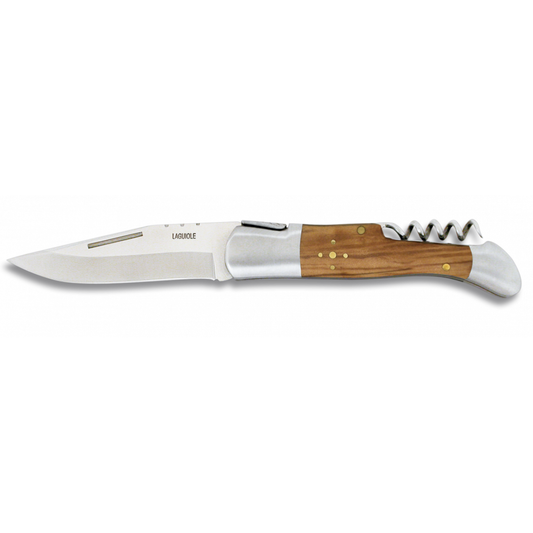 Navaja Laguiole olivo con sacacorchos – hoja 9,5 cm
