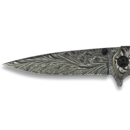 Navaja Decorada 9,6 cm – Mango Madera