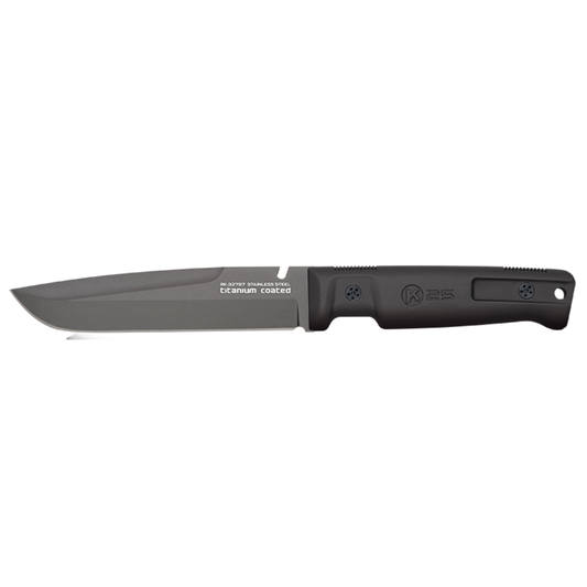 Cuchillo Táctico Goma Negra – Hoja 15 cm – Profesional
